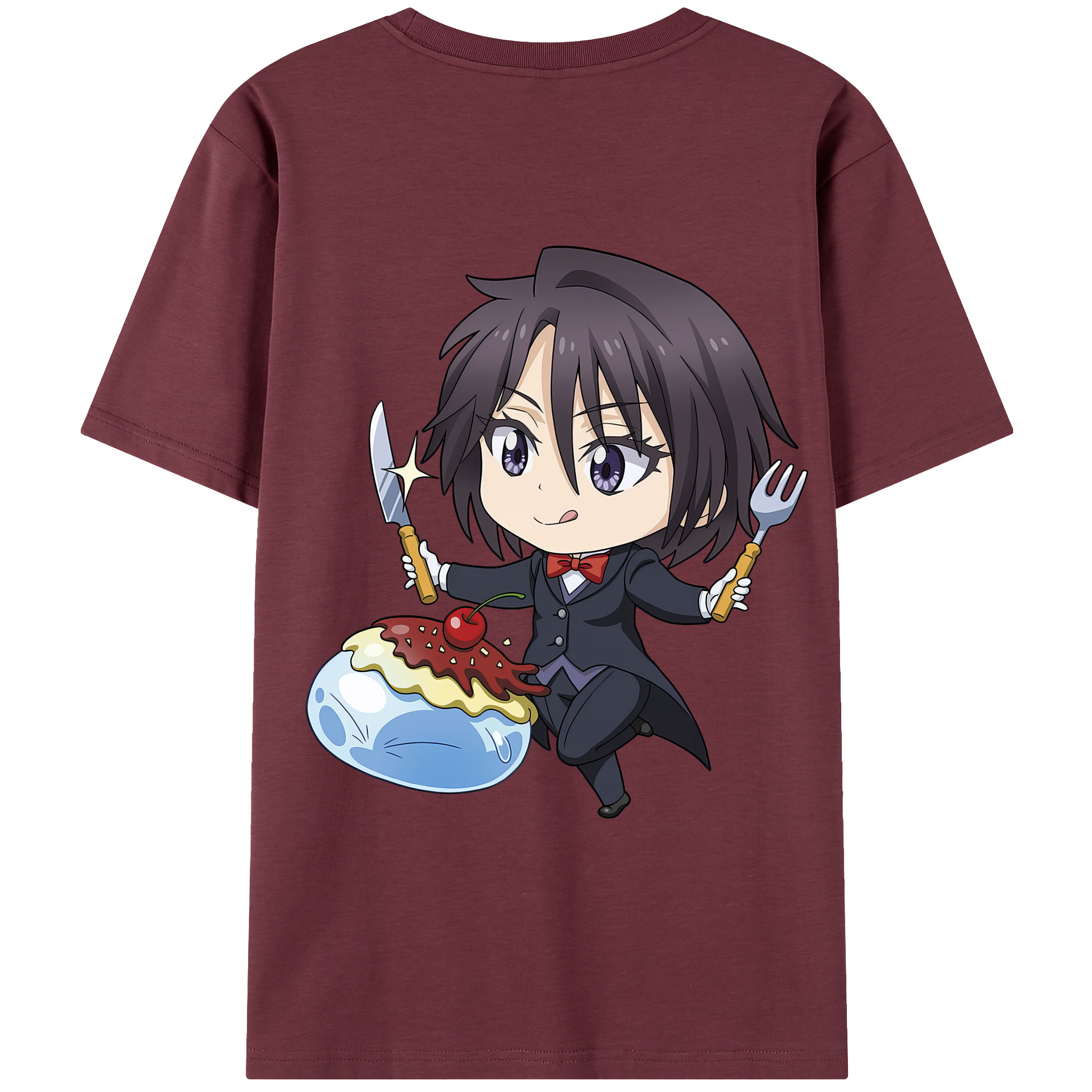 （画像用） 転スラ Regarding Reincarnated to Slime 綿100％半袖Tシャツ（背面プリント）
